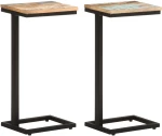 vidaXL Τραπέζια Βοηθητικά 2 τεμ. 31,5x24,5x64,5 εκ. Μασίφ Ανακ. Ξύλο
