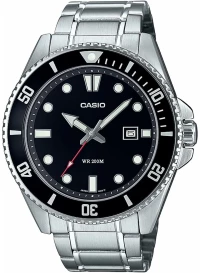 Ανδρικά Ρολόγια Casio MDV-107D-1A1VEF Μαύρο Ασημί (Ø 46 mm)