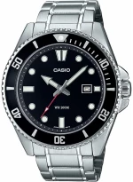 Ανδρικά Ρολόγια Casio MDV-107D-1A1VEF Μαύρο Ασημί (Ø 46 mm)