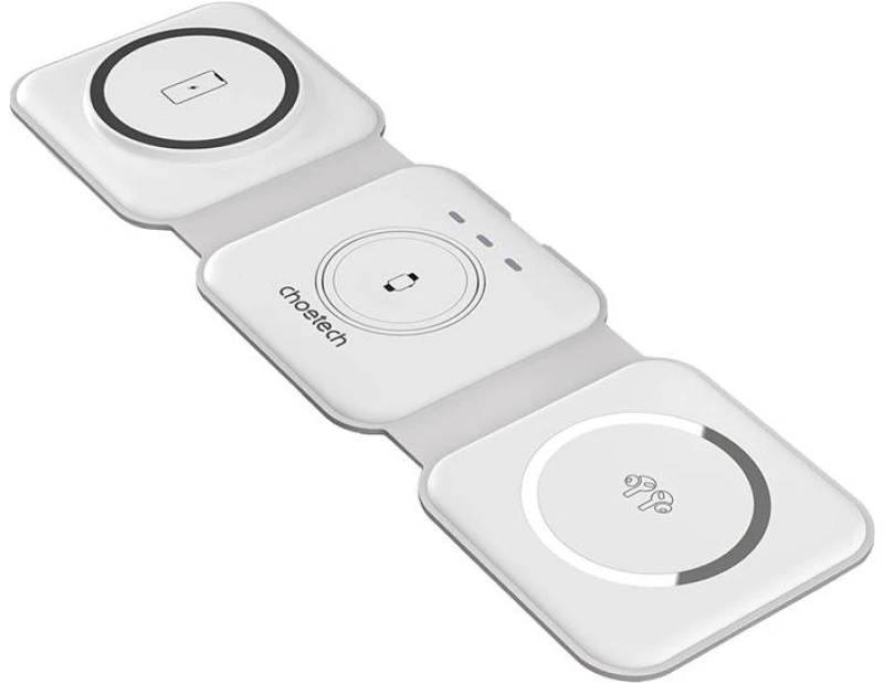 Choetech T588-F 3in1 Magnetic Wireless Charger 15W (white)