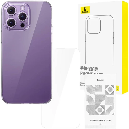 Clear Case Baseus iPhone 14 Pro + tempered glass