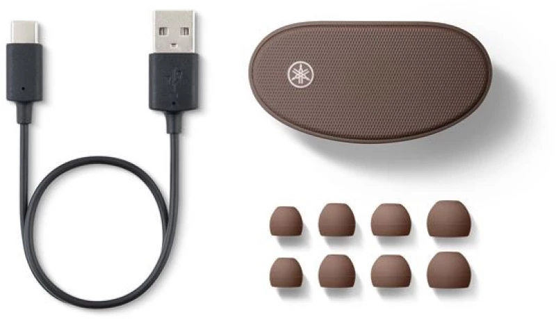 YAMAHA TW-E5B Brown Ακουστικά in ear με Μικρόφωνο Bluetooth