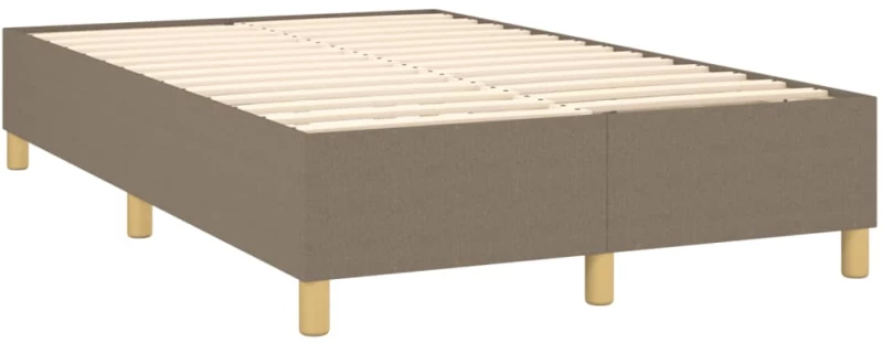 vidaXL Κρεβάτι Boxspring με Στρώμα Taupe 120x190 εκ. Υφασμάτινο