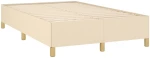 vidaXL Κρεβάτι Boxspring με Στρώμα Κρεμ 120x190 εκ. Υφασμάτινο