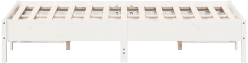 vidaXL Σκελετός Κρεβ. Χωρίς Στρώμα Λευκό 140x200 εκ Μασίφ Πεύκο