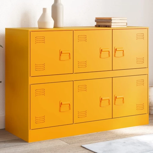 vidaXL Ντουλάπι Μουσταρδί 99x39x73 εκ. από Ατσάλι