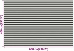 vidaXL Χαλί Σκηνής Ανθρακί / Λευκό 400x600 εκ. από HDPE