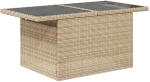 vidaXL Σετ Καναπέ Κήπου 6 τεμ. Μπεζ Συνθετικό Ρατάν με Μαξιλάρια