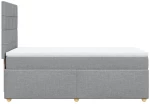 vidaXL Κρεβάτι Boxspring με Στρώμα Ανοιχτό Γκρι 80x200 εκ. Υφασμάτινο