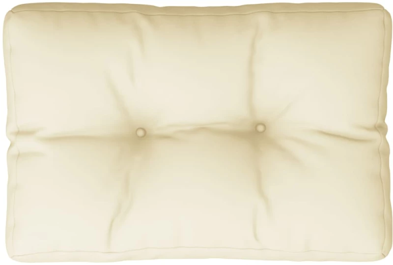 vidaXL Μαξιλάρι Παλέτας Κρεμ 50 x 40 x 12 εκ. Υφασμάτινο
