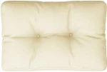 vidaXL Μαξιλάρι Παλέτας Κρεμ 50 x 40 x 12 εκ. Υφασμάτινο