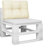 vidaXL Μαξιλάρι Παλέτας Κρεμ 50 x 40 x 12 εκ. Υφασμάτινο
