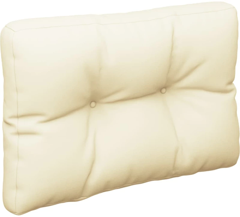 vidaXL Μαξιλάρι Παλέτας Κρεμ 50 x 40 x 12 εκ. Υφασμάτινο