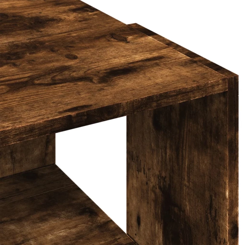vidaXL Τραπεζάκι Σαλονιού Καπνιστή Δρυς 89,5x48x30 εκ. Επεξεργ. Ξύλο