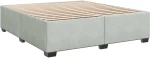 vidaXL Κρεβάτι Boxspring με Στρώμα Ανοιχτό Γκρι 200x200 εκ. Βελούδινο