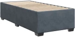vidaXL Κρεβάτι Boxspring με Στρώμα Σκούρο Γκρι 80x200 εκ. Βελούδινο