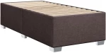 vidaXL Κρεβάτι Boxspring με Στρώμα Σκούρο Καφέ 90x200 εκ. Υφασμάτινο