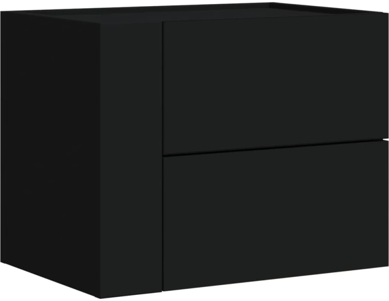vidaXL Κομοδίνα Επιτοίχια 2 τεμ. Μαύρα 45x30x35 εκ.