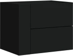 vidaXL Κομοδίνα Επιτοίχια 2 τεμ. Μαύρα 45x30x35 εκ.