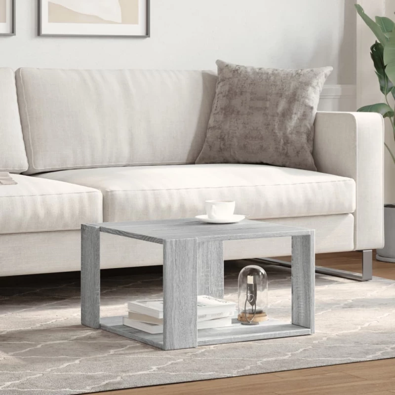 vidaXL Τραπεζάκι Σαλονιού Γκρι Sonoma 51,5x51,5x30 εκ. Επεξ. Ξύλο