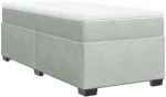 vidaXL Κρεβάτι Boxspring με Στρώμα Ανοιχτό Γκρι 80x200 εκ. Βελούδινο