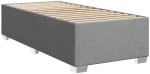vidaXL Κρεβάτι Boxspring με Στρώμα Ανοιχτό Γκρι 90x200 εκ. Υφασμάτινο