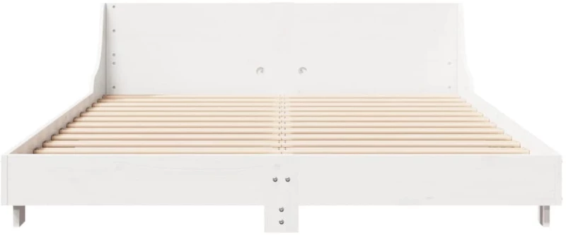 vidaXL Σκελετός Κρεβ. Χωρίς Στρώμα Λευκό 160x200 εκ Μασίφ Πεύκο