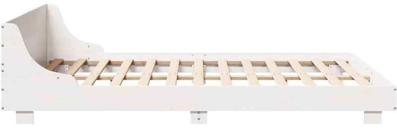 vidaXL Σκελετός Κρεβ. Χωρίς Στρώμα Λευκό 160x200 εκ Μασίφ Πεύκο