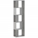 vidaXL Βιβλιοθήκη 5 Επιπέδων Γκρι Sonoma 45x23,5x162,5 εκ. Επεξ. Ξύλο
