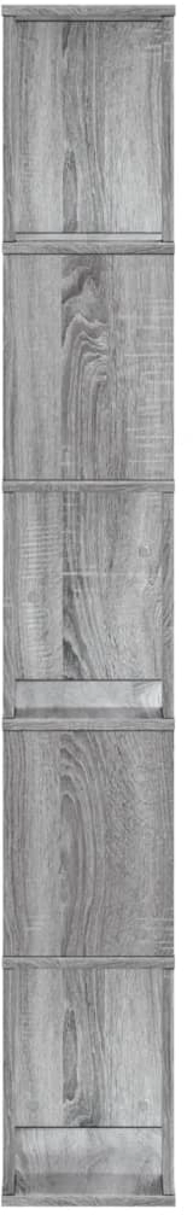 vidaXL Βιβλιοθήκη 5 Επιπέδων Γκρι Sonoma 45x23,5x162,5 εκ. Επεξ. Ξύλο