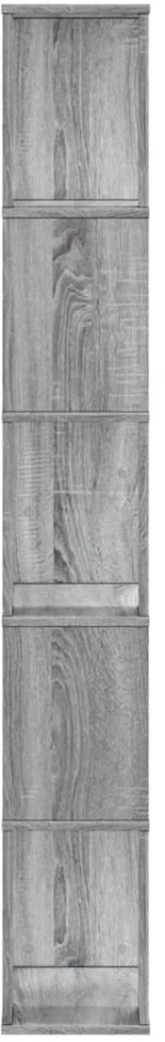 vidaXL Βιβλιοθήκη 5 Επιπέδων Γκρι Sonoma 45x23,5x162,5 εκ. Επεξ. Ξύλο