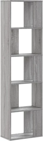 vidaXL Βιβλιοθήκη 5 Επιπέδων Γκρι Sonoma 45x23,5x162,5 εκ. Επεξ. Ξύλο