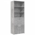 vidaXL Ντουλάπι Γκρι Σκυροδέματος 70x42,5x185 εκ. Επεξεργασμένο Ξύλο