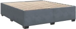 vidaXL Κρεβάτι Boxspring με Στρώμα Σκούρο Γκρι 200x200 εκ. Βελούδινο