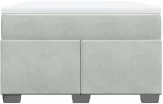 vidaXL Κρεβάτι Boxspring με Στρώμα Ανοιχτό Γκρι 120x190 εκ. Βελούδινο