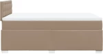 vidaXL Κρεβάτι Boxspring με Στρώμα Καπουτσίνο 120x190εκ.από Συνθ.Δέρμα