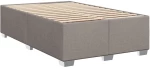 vidaXL Κρεβάτι Boxspring με Στρώμα Taupe 120x200 εκ. Υφασμάτινο