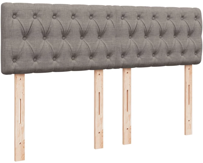 vidaXL Κρεβάτι Boxspring με Στρώμα Taupe 160x200 εκ. Υφασμάτινο