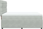 vidaXL Κρεβάτι Boxspring με Στρώμα Ανοιχτό Γκρι 160x200 εκ. Βελούδινο
