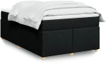 vidaXL Κρεβάτι Boxspring με Στρώμα Μαύρο 120x200 εκ. Υφασμάτινο