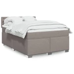 vidaXL Κρεβάτι Boxspring με Στρώμα Taupe 160x200 εκ. Υφασμάτινο