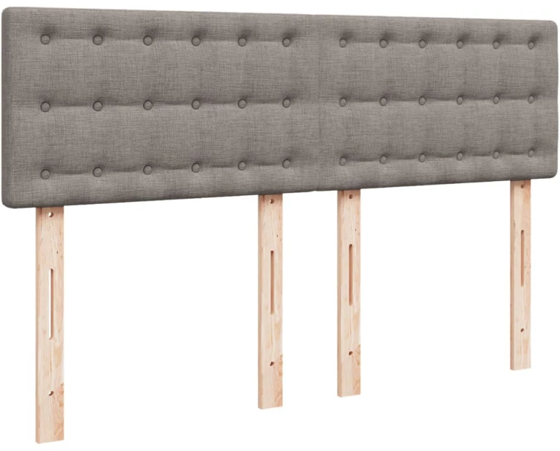 vidaXL Κρεβάτι Boxspring με Στρώμα Taupe 160x200 εκ. Υφασμάτινο