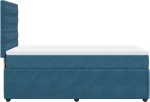 vidaXL Κρεβάτι Boxspring με Στρώμα Σκούρο Μπλε 90x190 εκ. Βελούδινο
