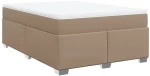 vidaXL Κρεβάτι Boxspring με Στρώμα Καπουτσίνο 160x200εκ.από Συνθ.Δέρμα