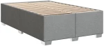 vidaXL Κρεβάτι Boxspring με Στρώμα Ανοιχτό Γκρι 120x200 εκ. Υφασμάτινο