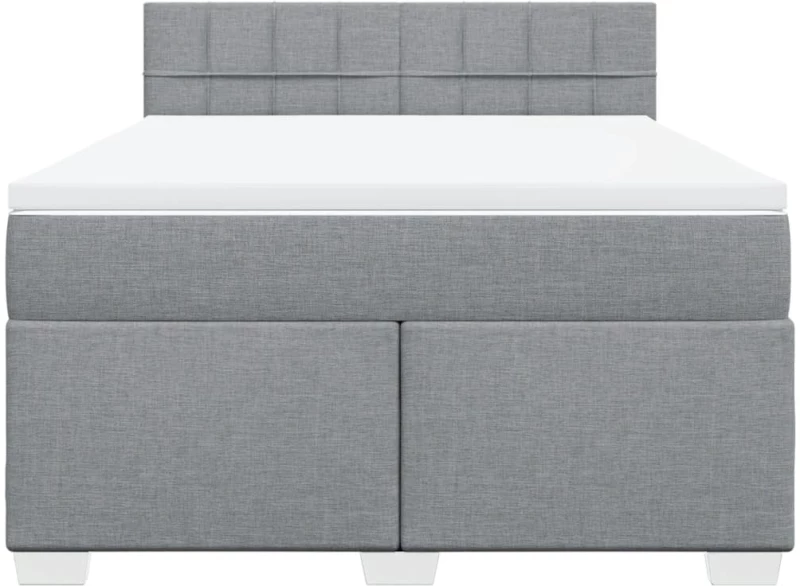 vidaXL Κρεβάτι Boxspring με Στρώμα Αν. Πράσινο 160x200εκ Υφασμάτινο
