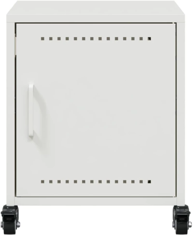 vidaXL Κομοδίνα 2 τεμ. Λευκό 36x39x43,5 εκ. από Χάλυβα