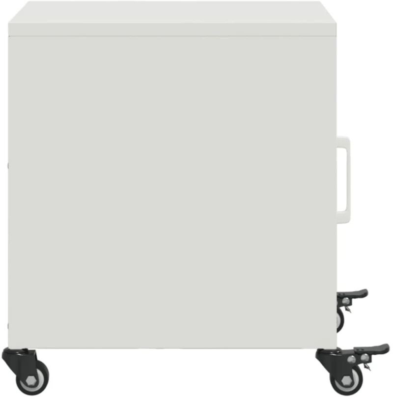 vidaXL Κομοδίνα 2 τεμ. Λευκό 36x39x43,5 εκ. από Χάλυβα