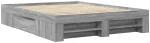 vidaXL Πλαίσιο Κρεβατιού Γκρι Sonoma 150x200 εκ. Επεξεργασμένο Ξύλο