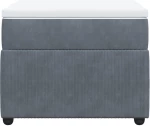 vidaXL Κρεβάτι Boxspring με Στρώμα Σκούρο Γκρι 100x200 εκ. Βελούδινο
